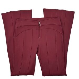 Free People Pants Women Size 6 Burgundy High Rise Flare